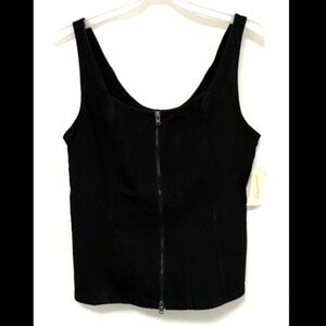 Universal Thread Black Denim Corset Style Top